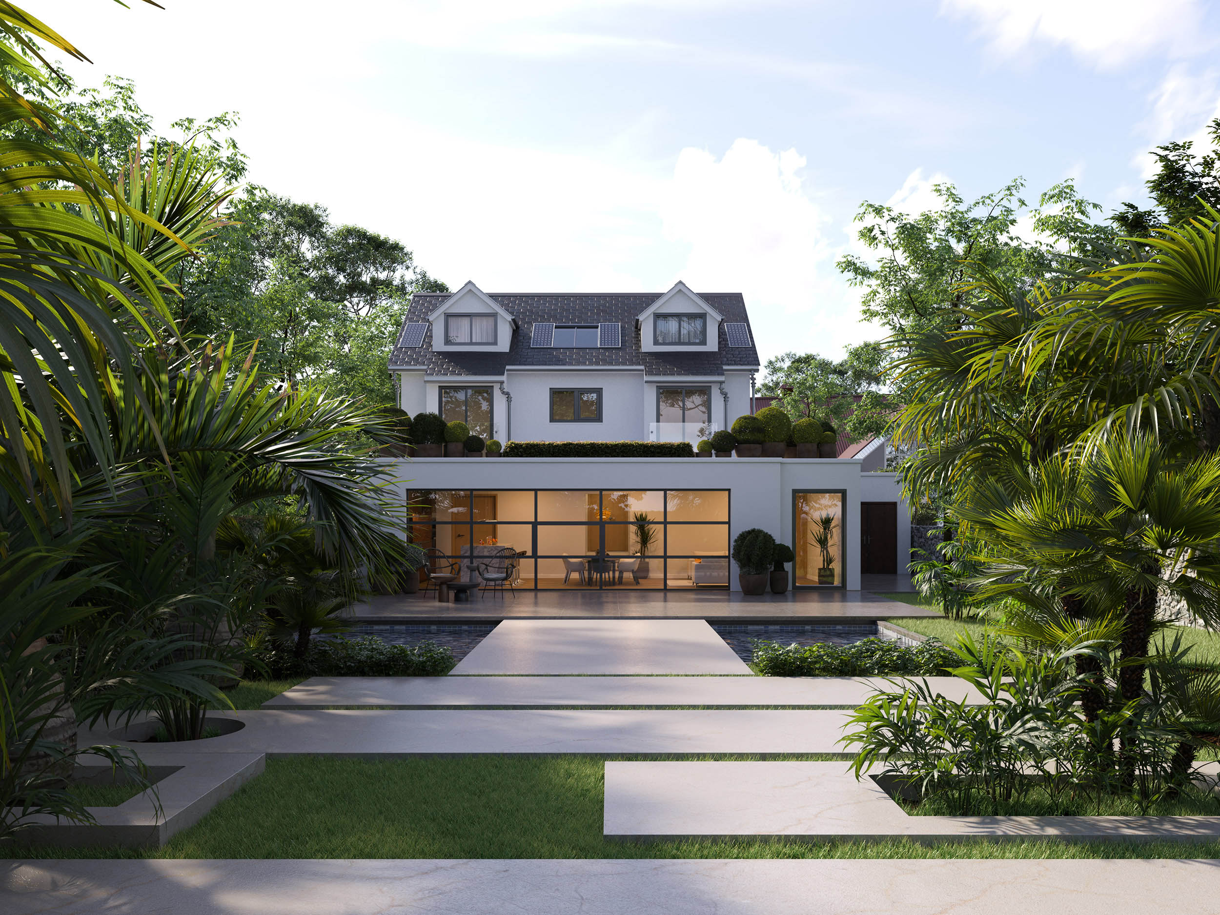 Carmen residence — rear exterior
